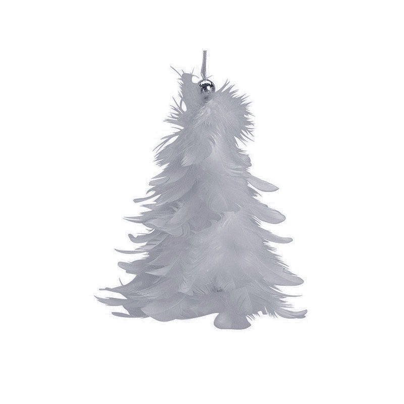 MINI SAPIN PLUMES GRISES