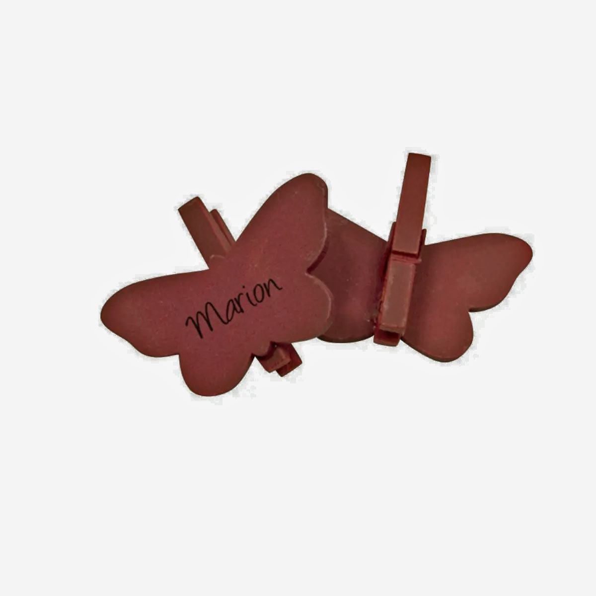 6 MARQUE PLACE PAPILLON BOIS CHOCOLAT