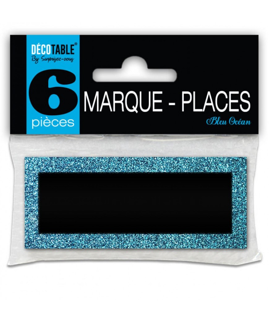 marque-place-pailletes-x6-bleu
