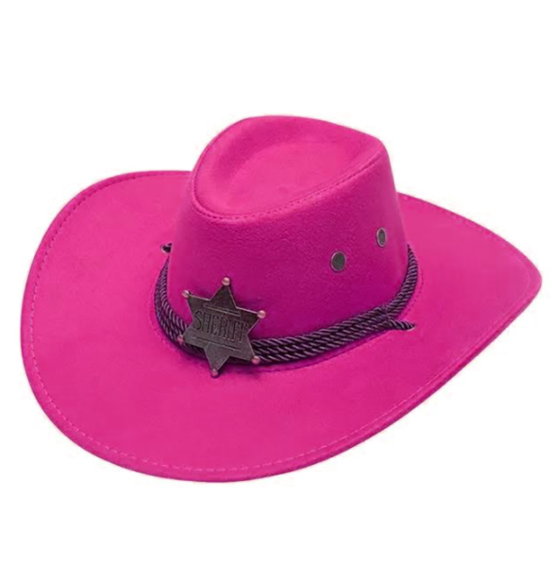 chapeau western rose fuchsia