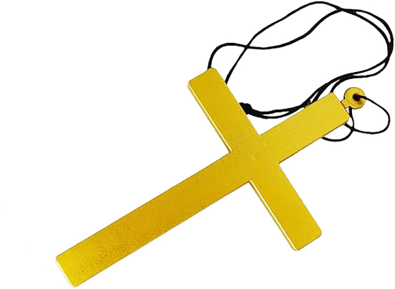 croix en plastique or 1
