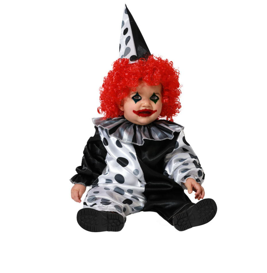 deguisement bebe clown noir et blanc