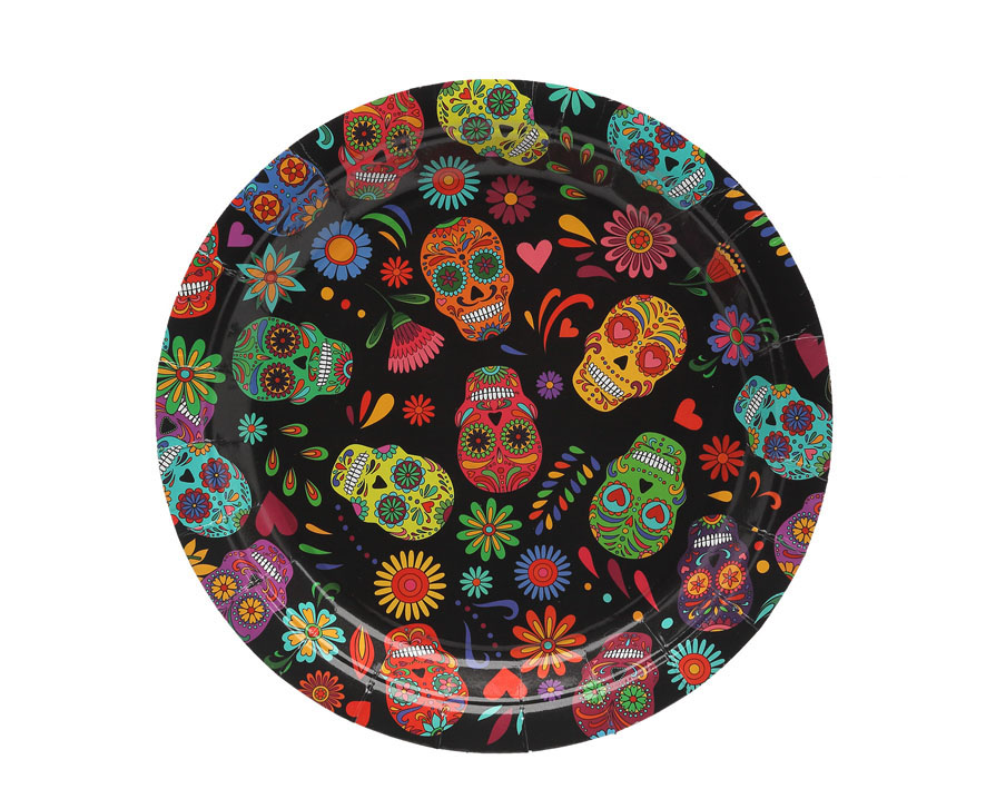 6 ASSIETTES 23 CM JOURS DES MORTS MEXICAONS