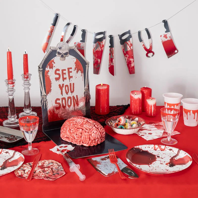VAISSELLE JETABLE HALLOWEEN SANGLANTE