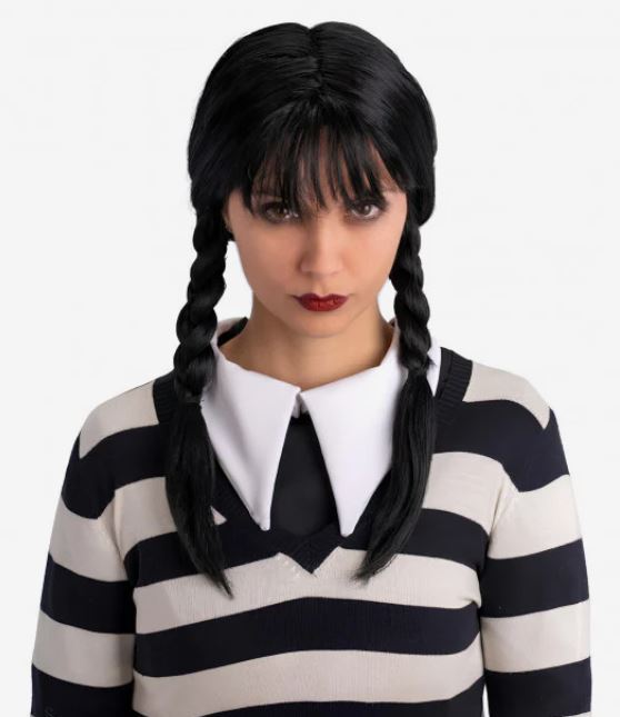 PERRUQUE TRESSES NOIRES MERCREDI ADDAMSS