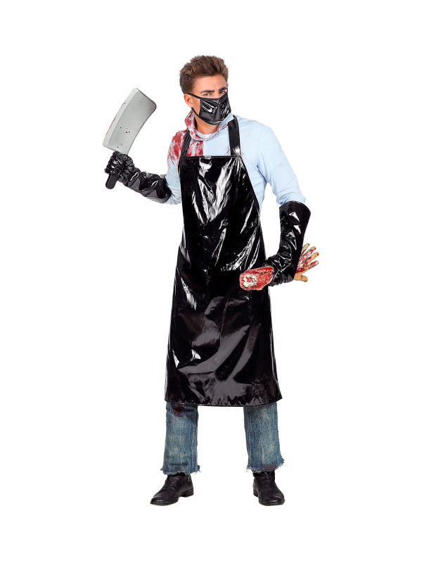 set-accessoire-de-boucher-halloween-tablier-gants-masque