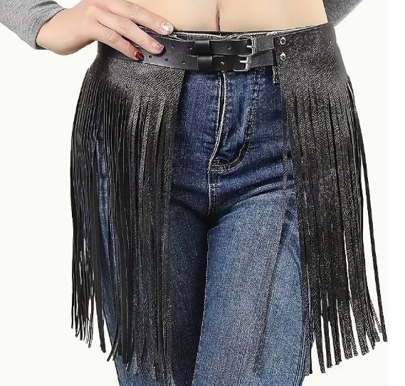 CEINTURE FRANGES SIMILI CUIR