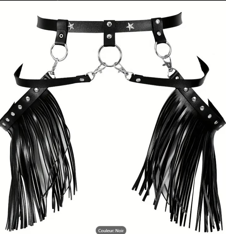 ceinture western franges noires