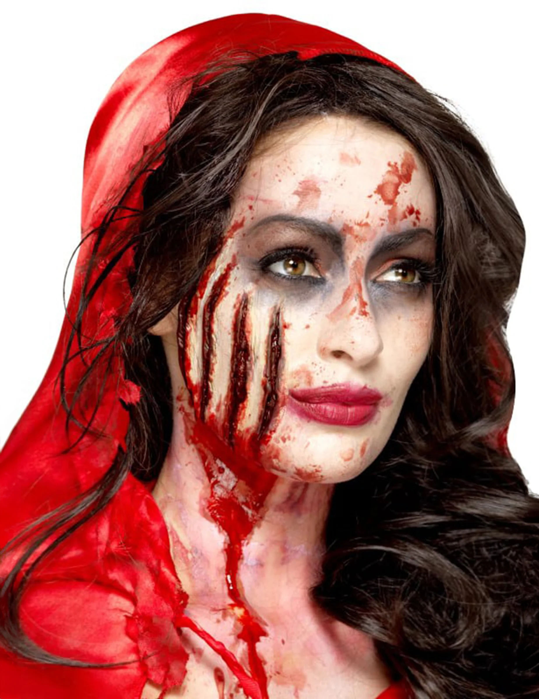maquillage halloween sang et latex 1