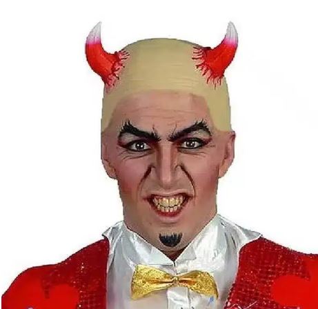 PERRUQUE CALOT DE DIABLE AVEC CORNE