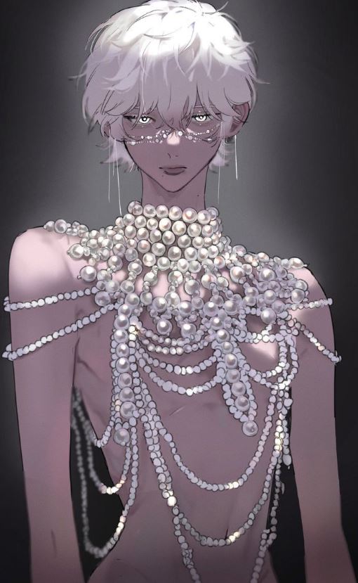 COLLIER PERLES BLANCHES 2