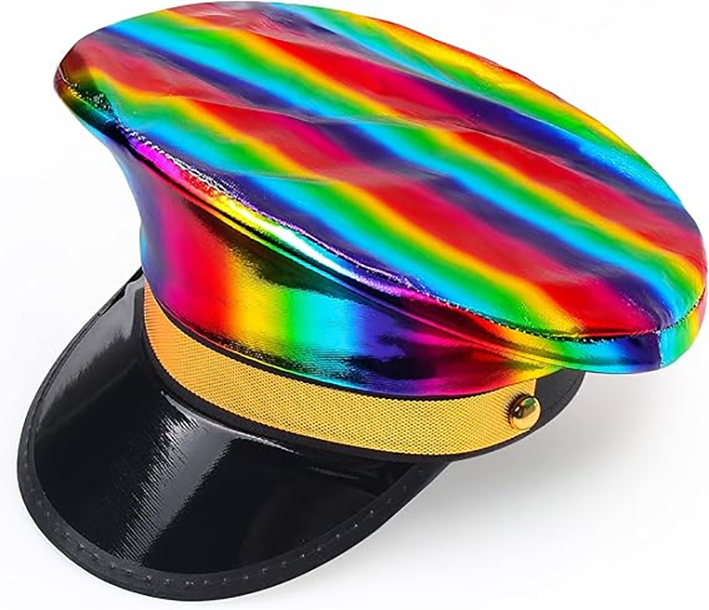 casquette metallisée rainbow