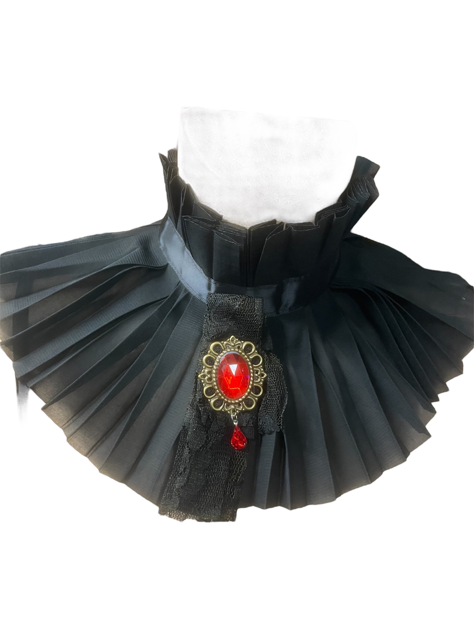 COL GOTHIQUE CREPE NOIR