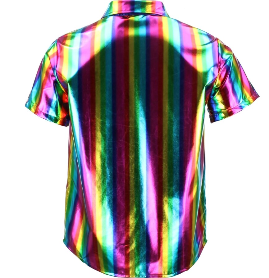 CHEMISE MANCHES COURTES METALLISEE RAINBOW 1
