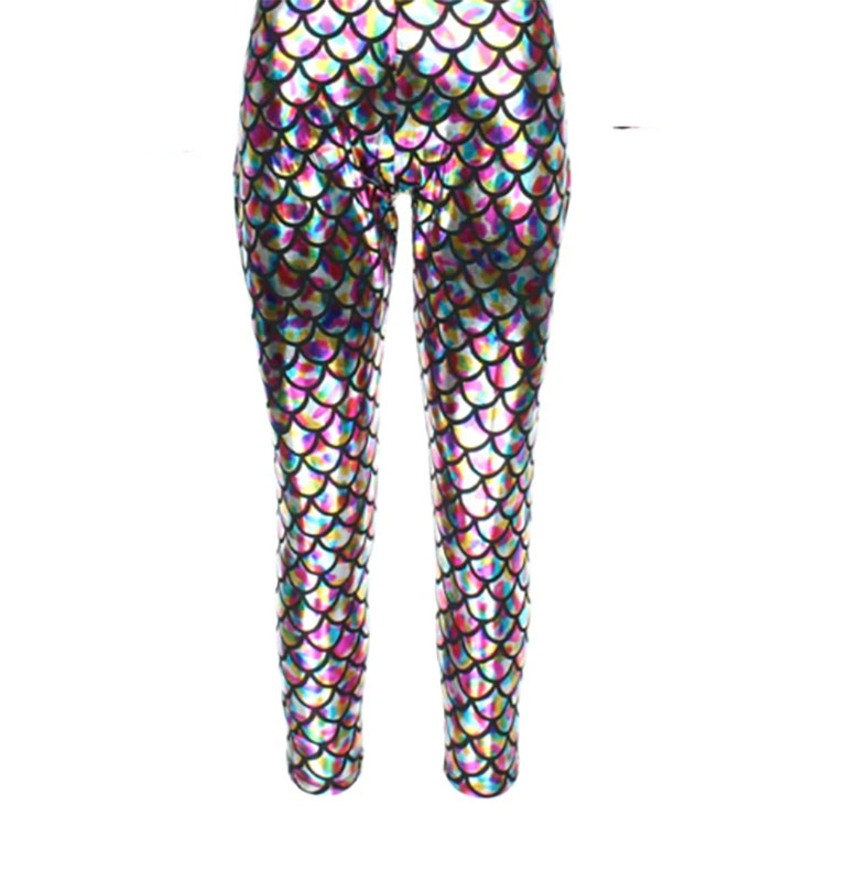 legging homme sirene ecailles multicolores