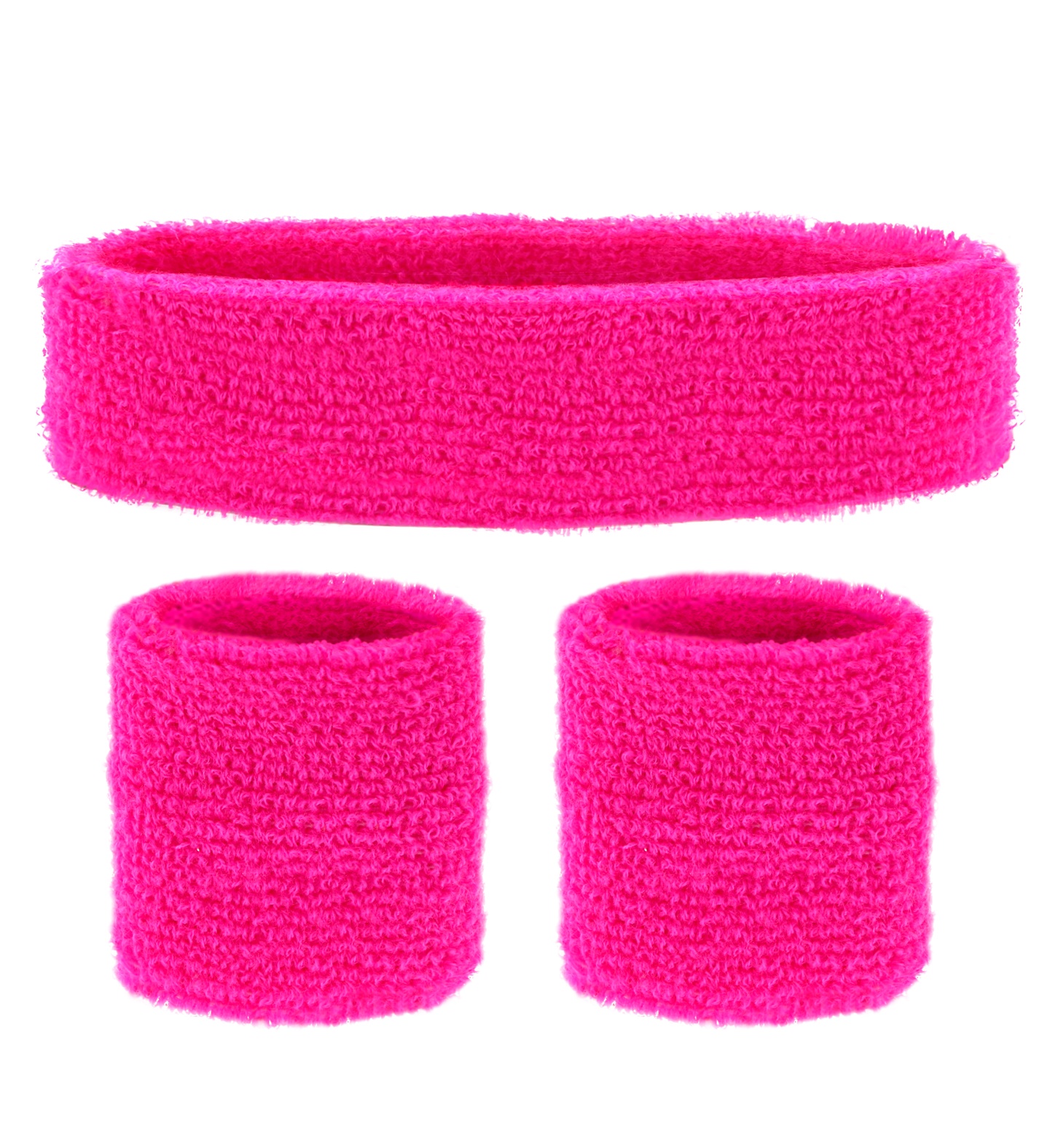 set bandeau poignees fluo rose 1