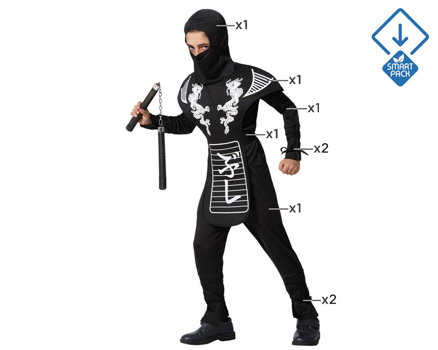 DEGUISEMENT ENFANT NINJA NOIR 4