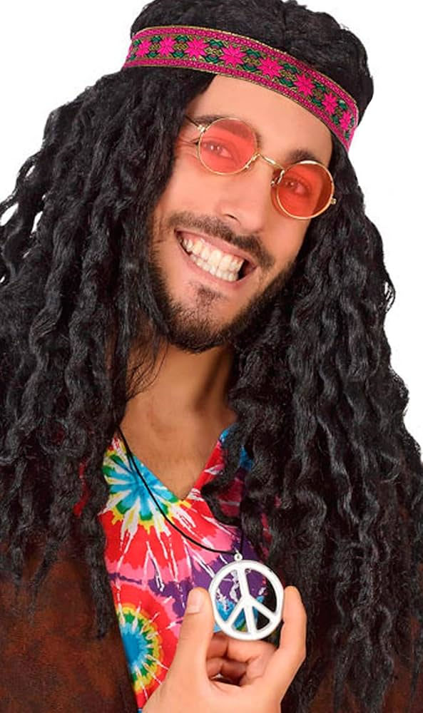 set hippie lunettes bandeau collier