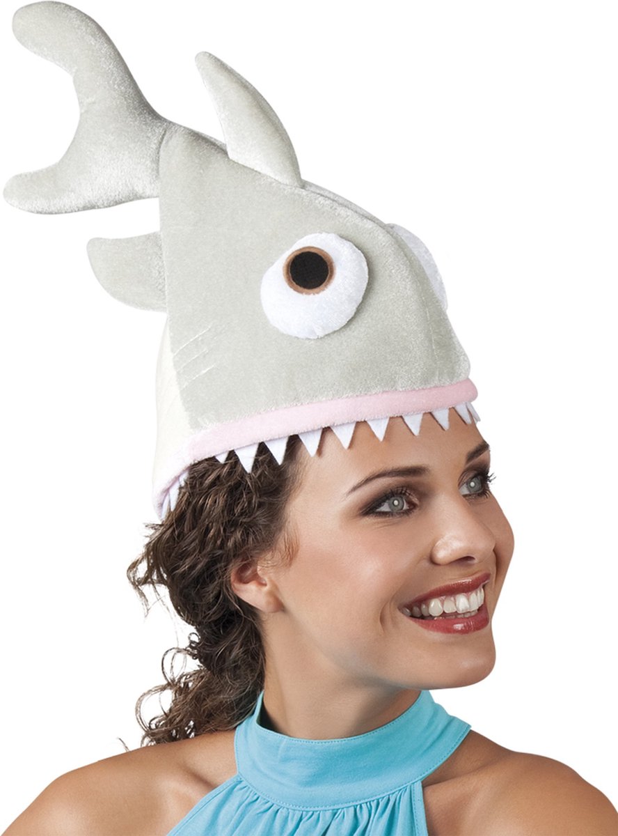 chapeau requin gris