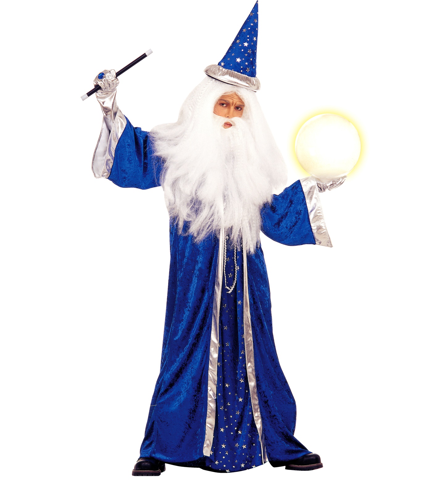 deguisement mage merlin enfant bleu