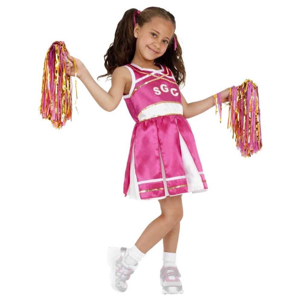 DEGUISEMENT POMPOM GRIL ENFANT ROSE AVEC POMPONS