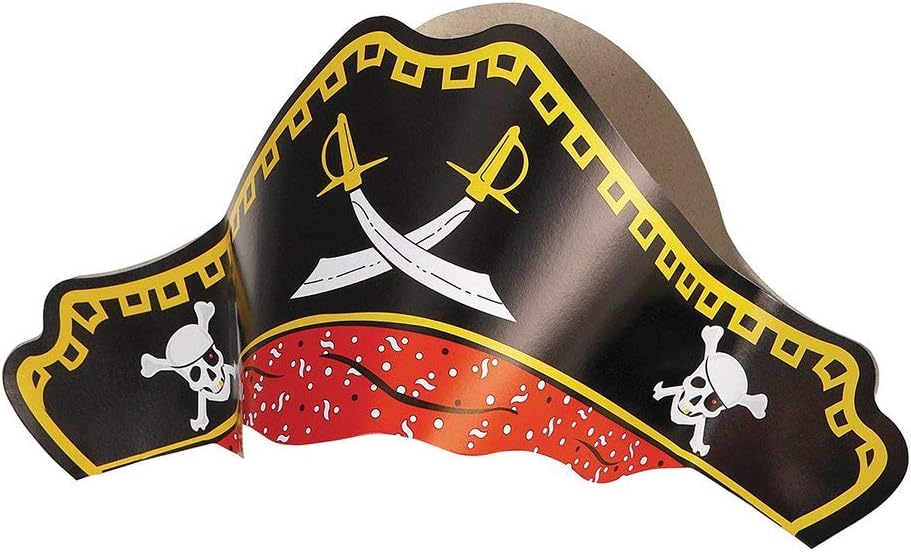 4 CHAPEAU PIRATE PAPIER