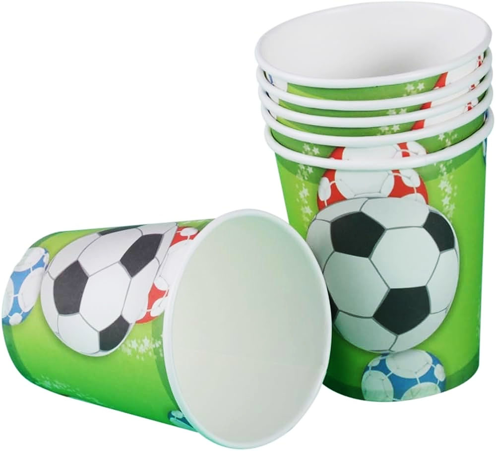 10 GOBELETS CARTON FOOTBALL