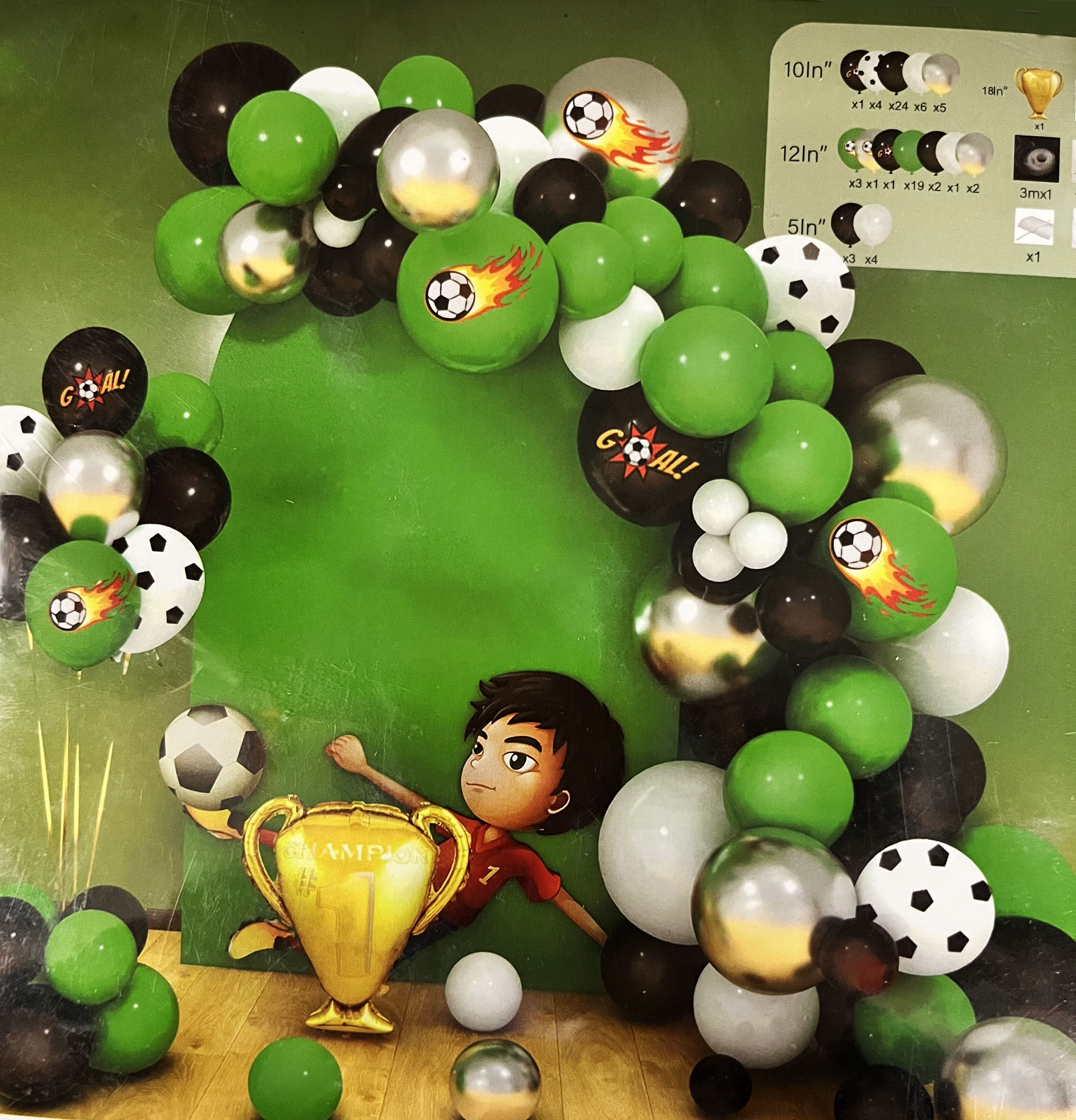 GUIRLANDE BALLONS LATEX FOOTBALL 3M