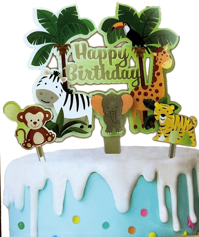 CAKE TOPPER JUNGLE SAFARI