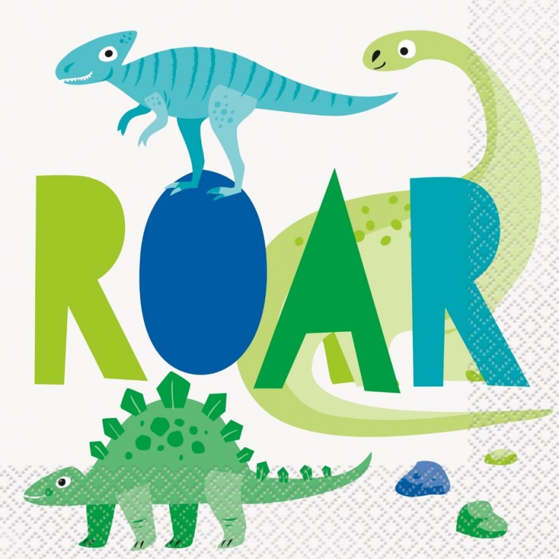 serviettes-en-papier-dinosaures