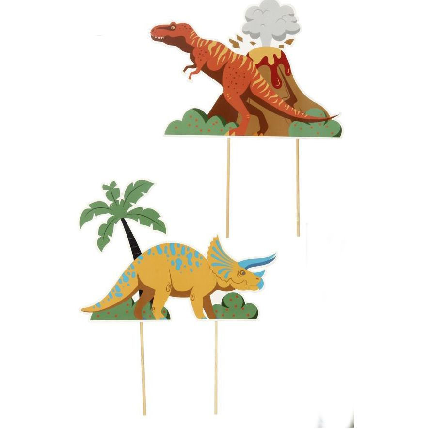 2 DECORATIONS GATEAUX DINOSAURES 1