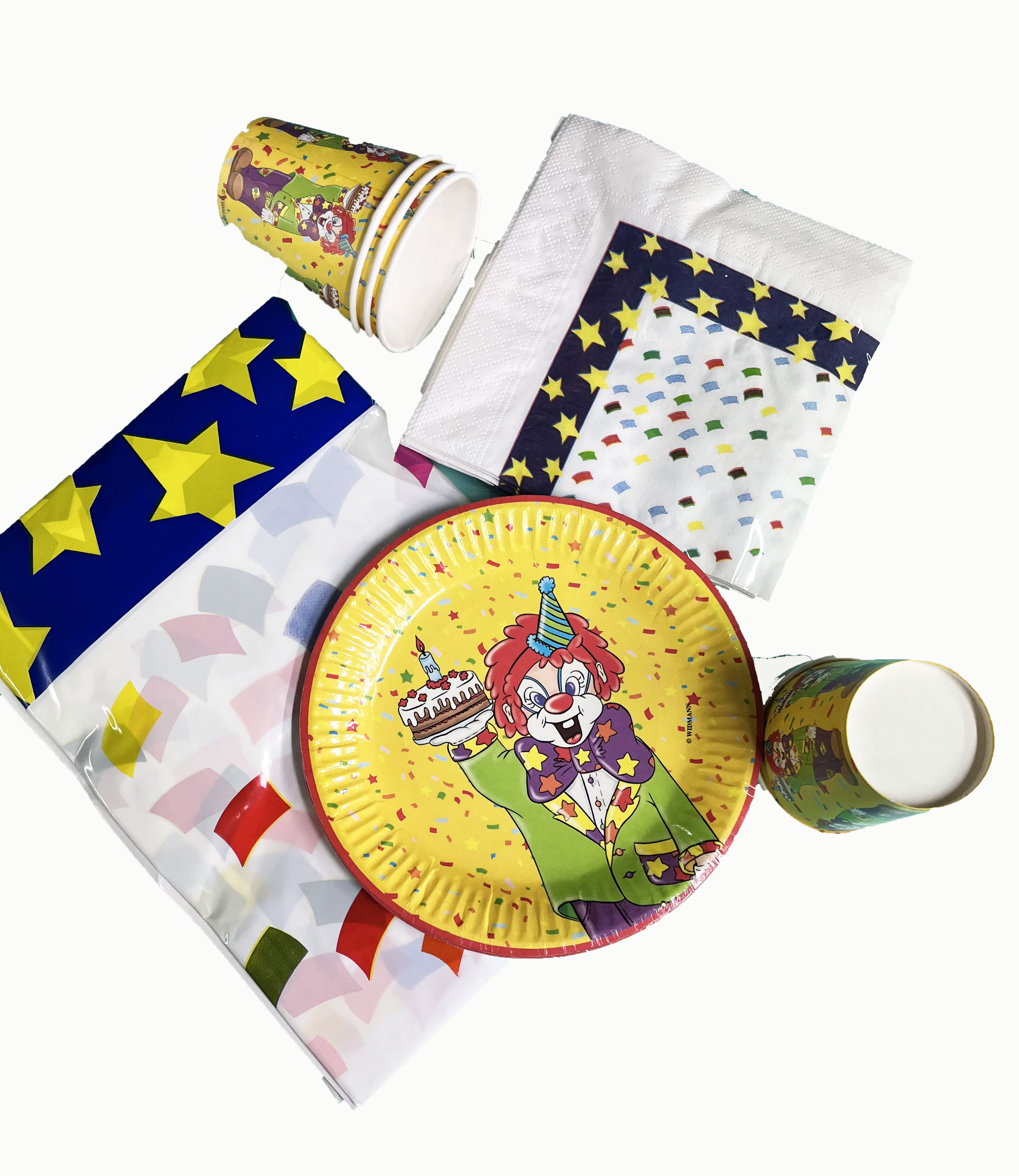 vaisselle jetable clown 6 personnes