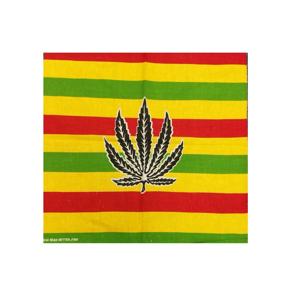 BANDANA RASTA JAMAIQUE FEUILLES CHANVRE 1