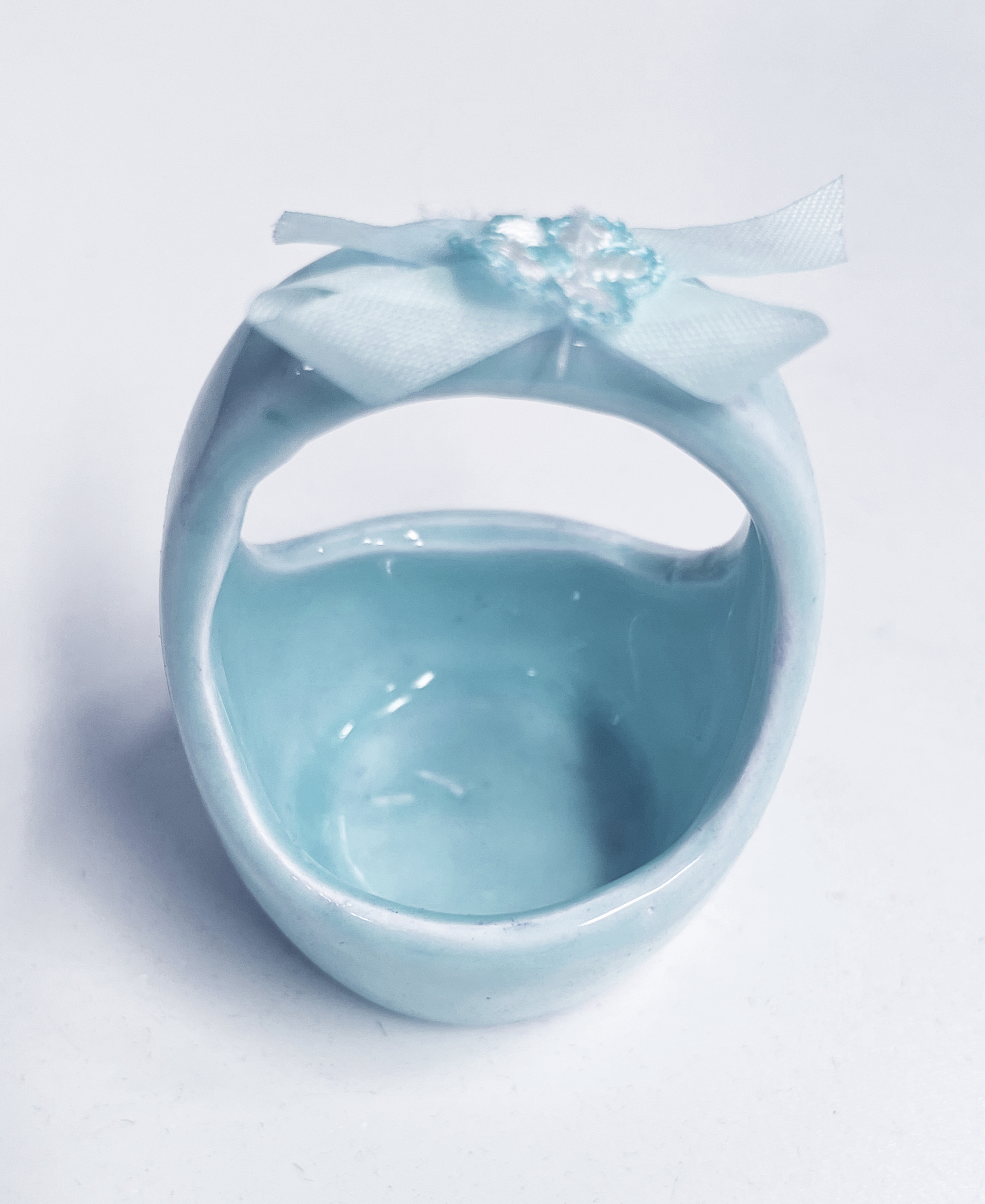 panier porcelaine bleu dragee