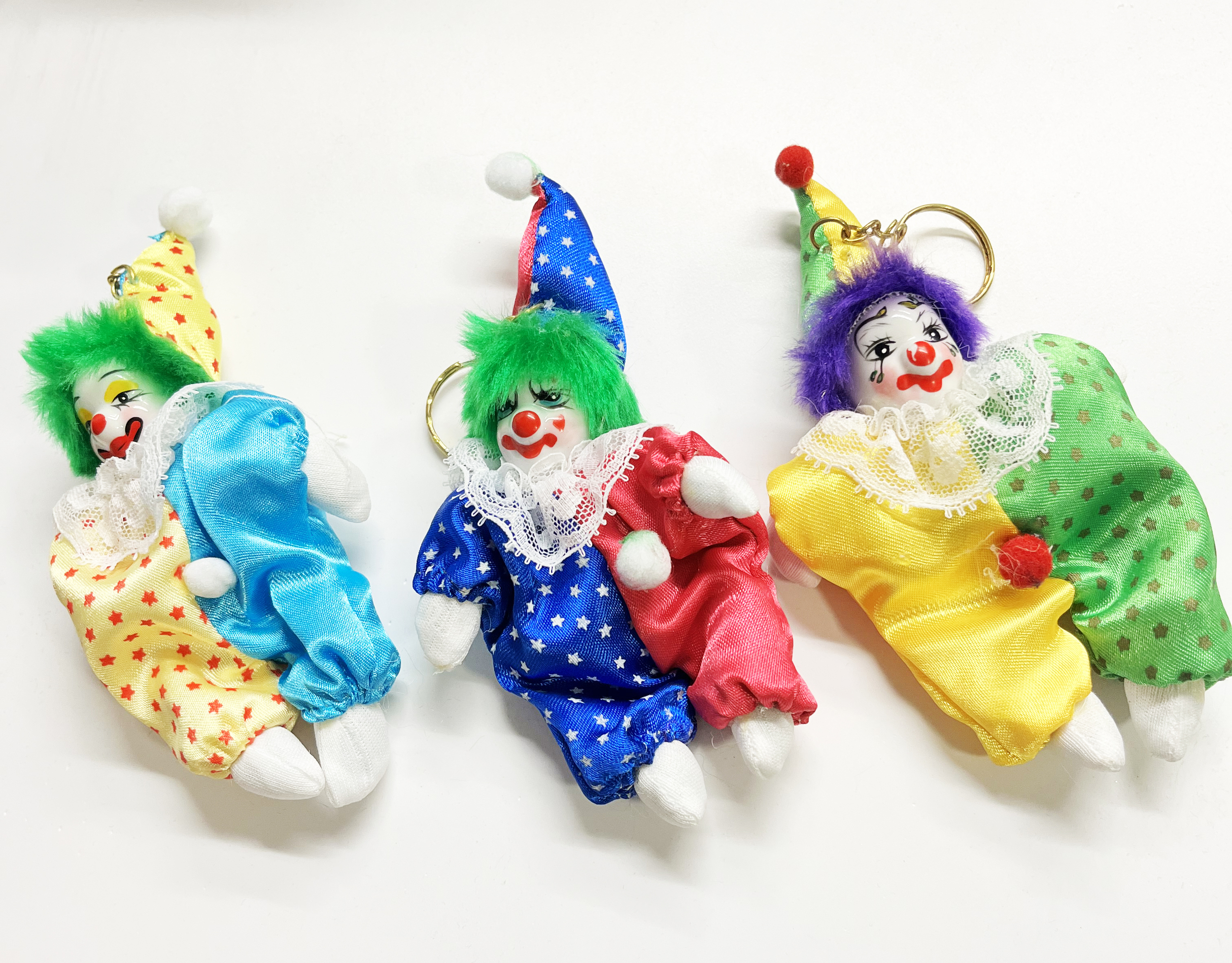 porte clef clown tete porcelaine 1