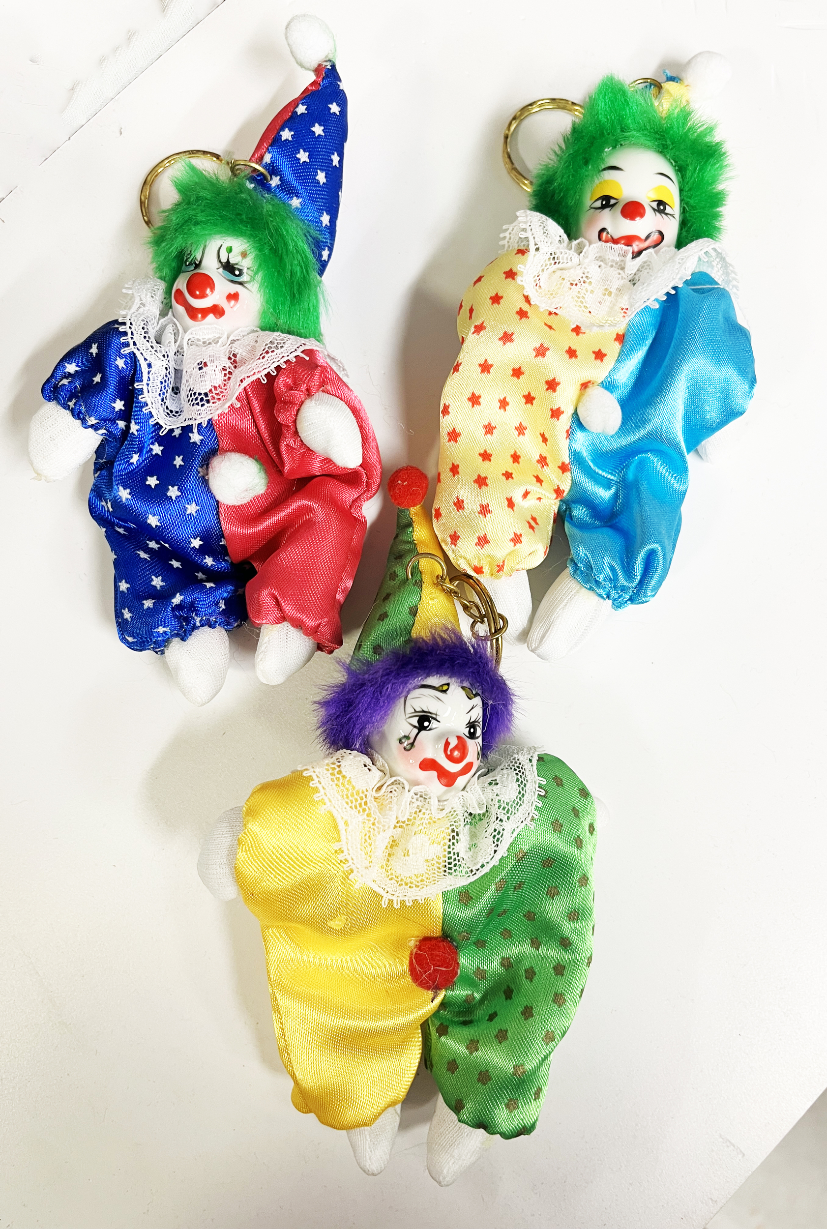 porte clef clown tete porcelaine 2