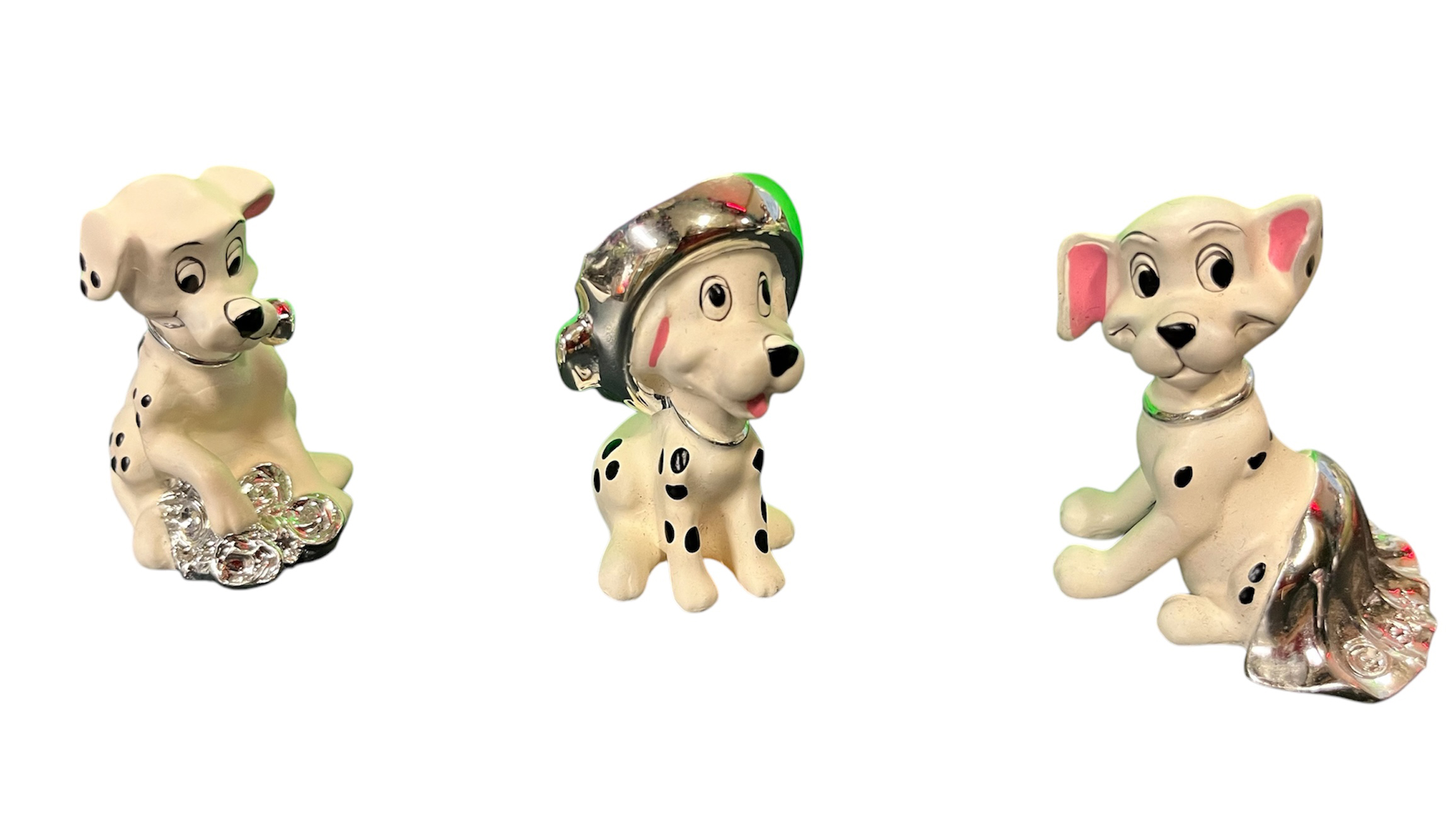 figurine collector dalmatien licence resine et metal argente
