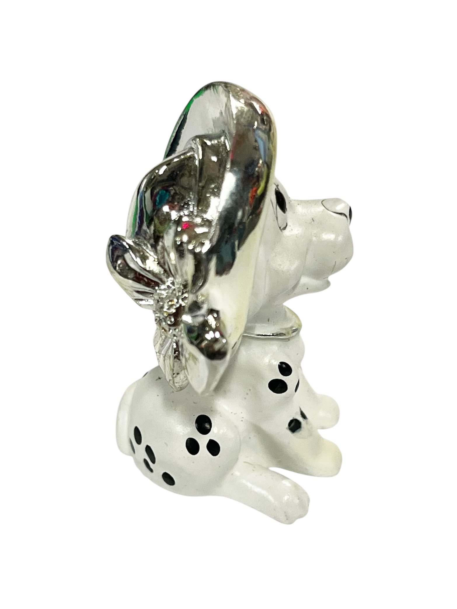 figurine collector dalmatien licence resine et metal argente. 1JPEG