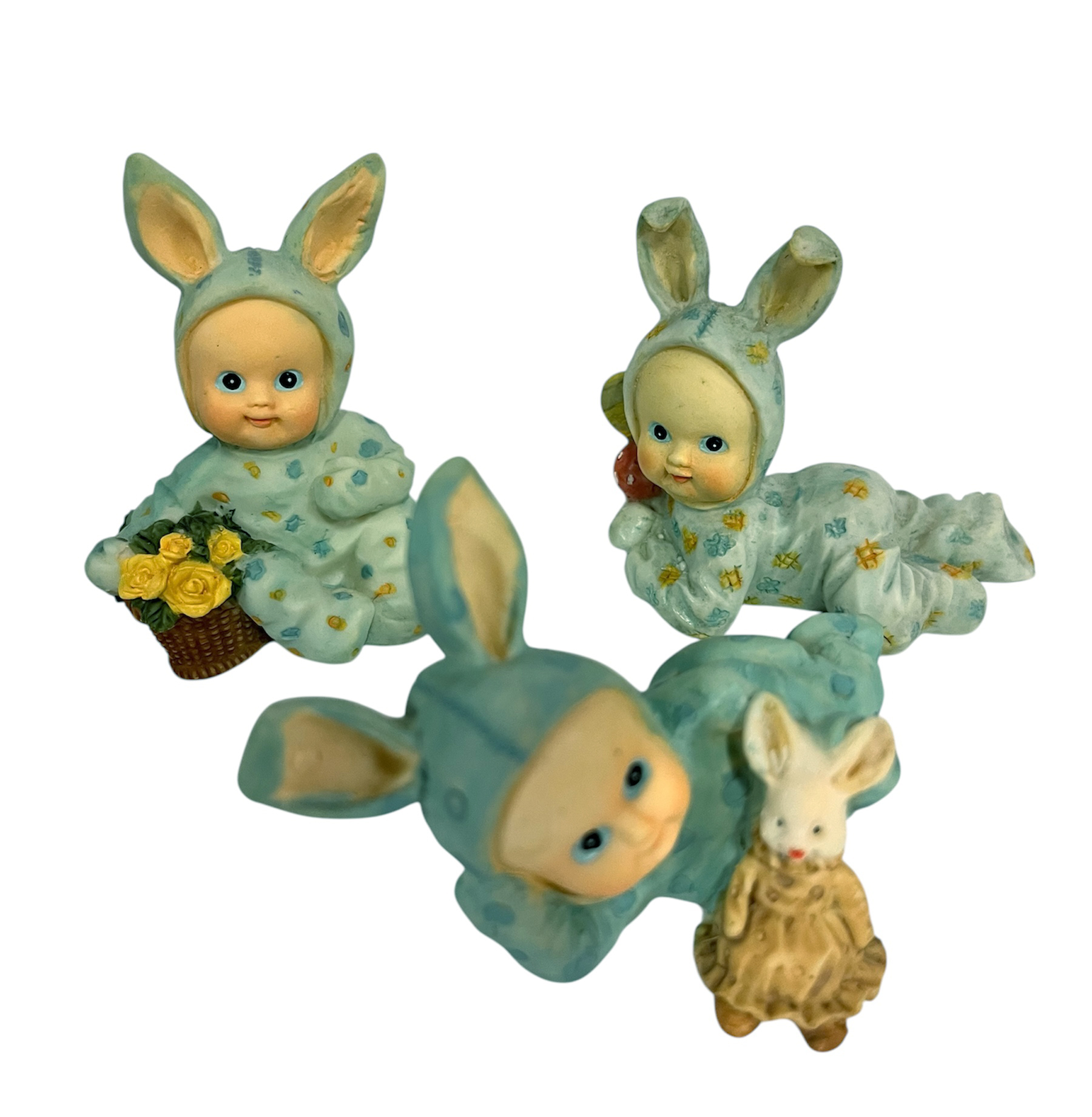 figurine bebe lapin bleu