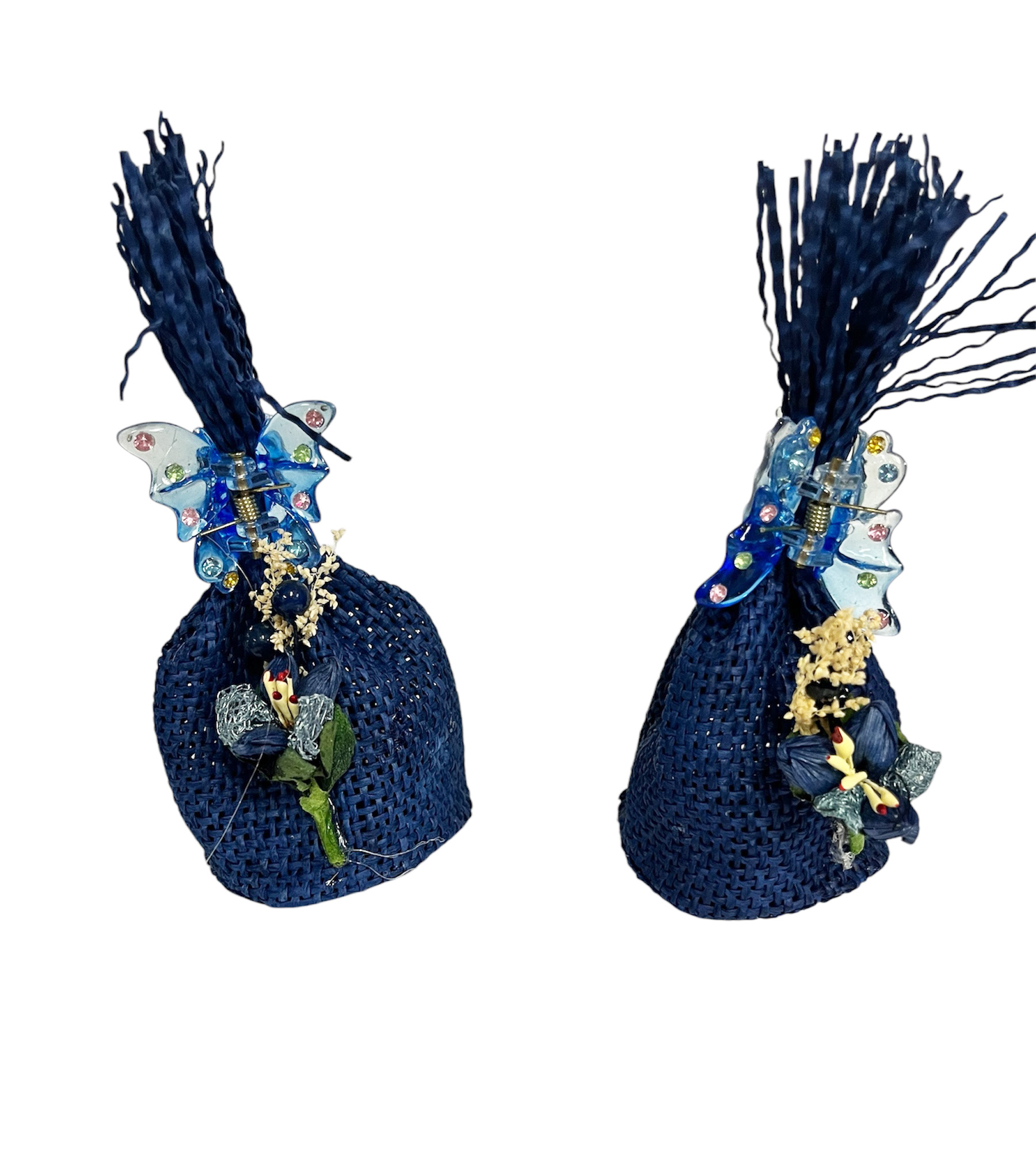 LOT 6 BOURSES JUTE MARINE POUR DRAGEES 1