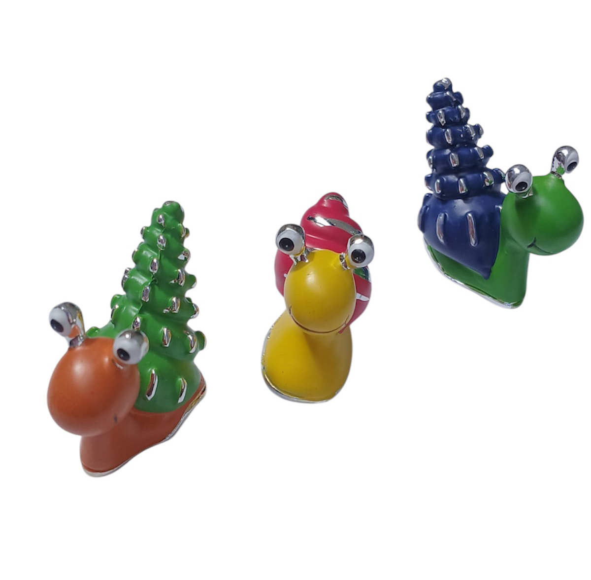 3 figurines resine bébé escargots