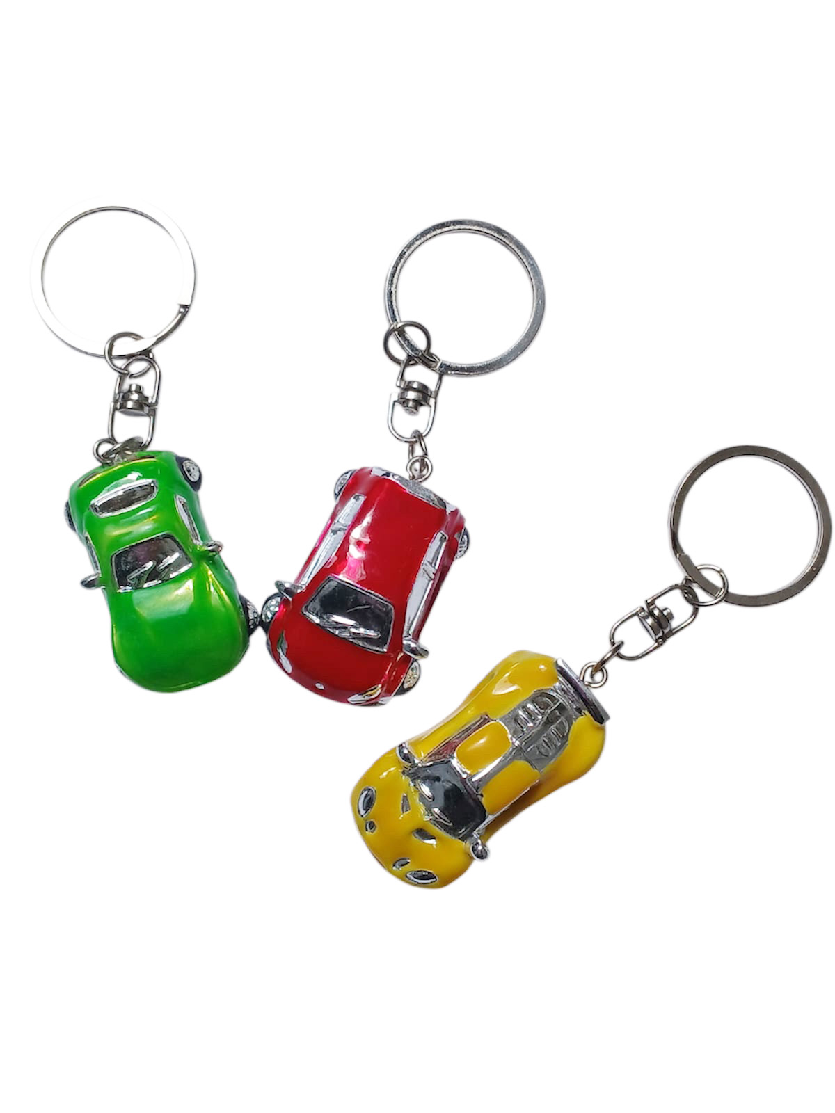porte clefs metal argente voiture