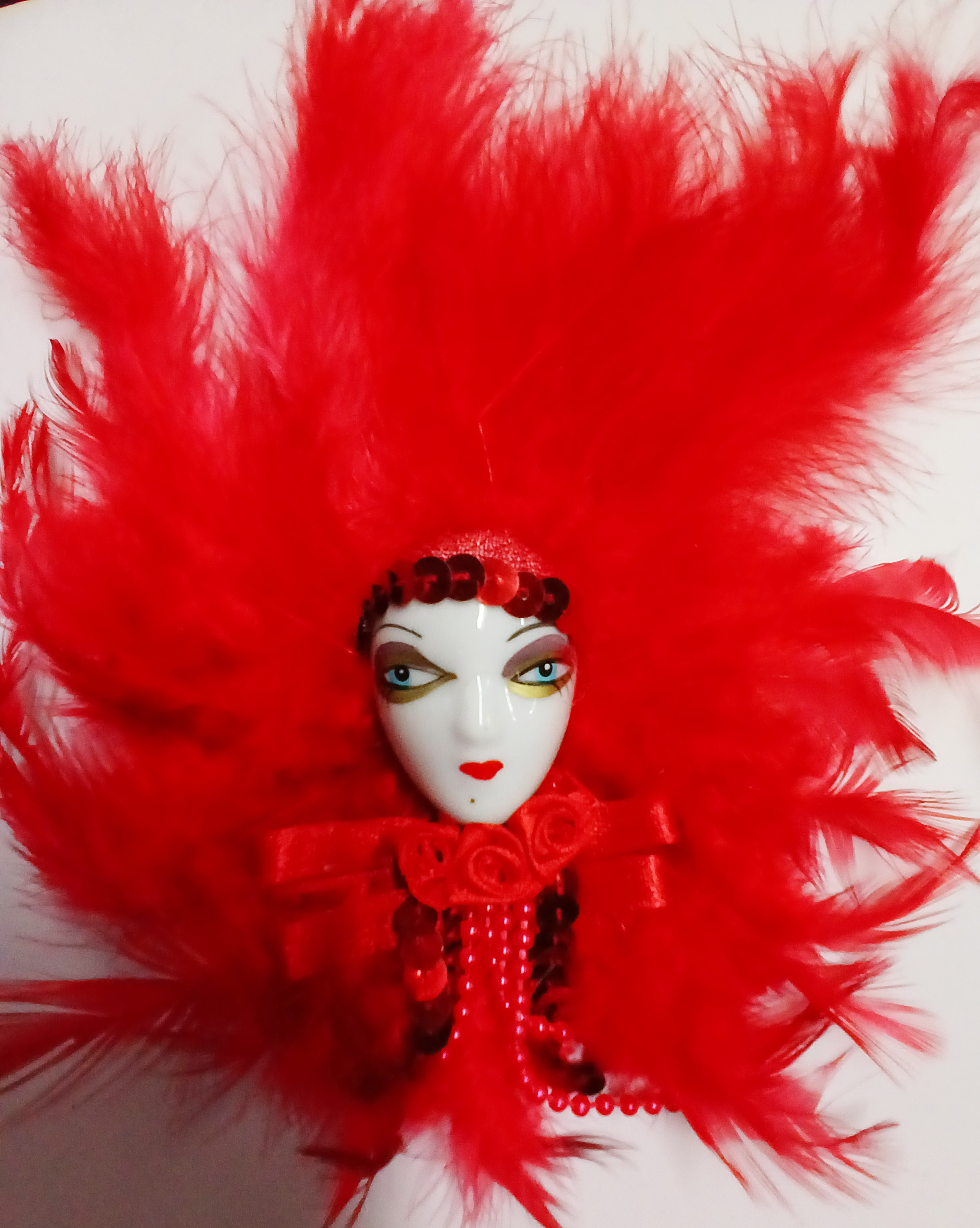magnet masque venitien avec plumes 4