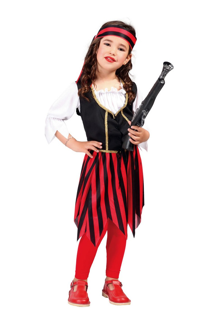 deguisement pirate fille rouge et noir