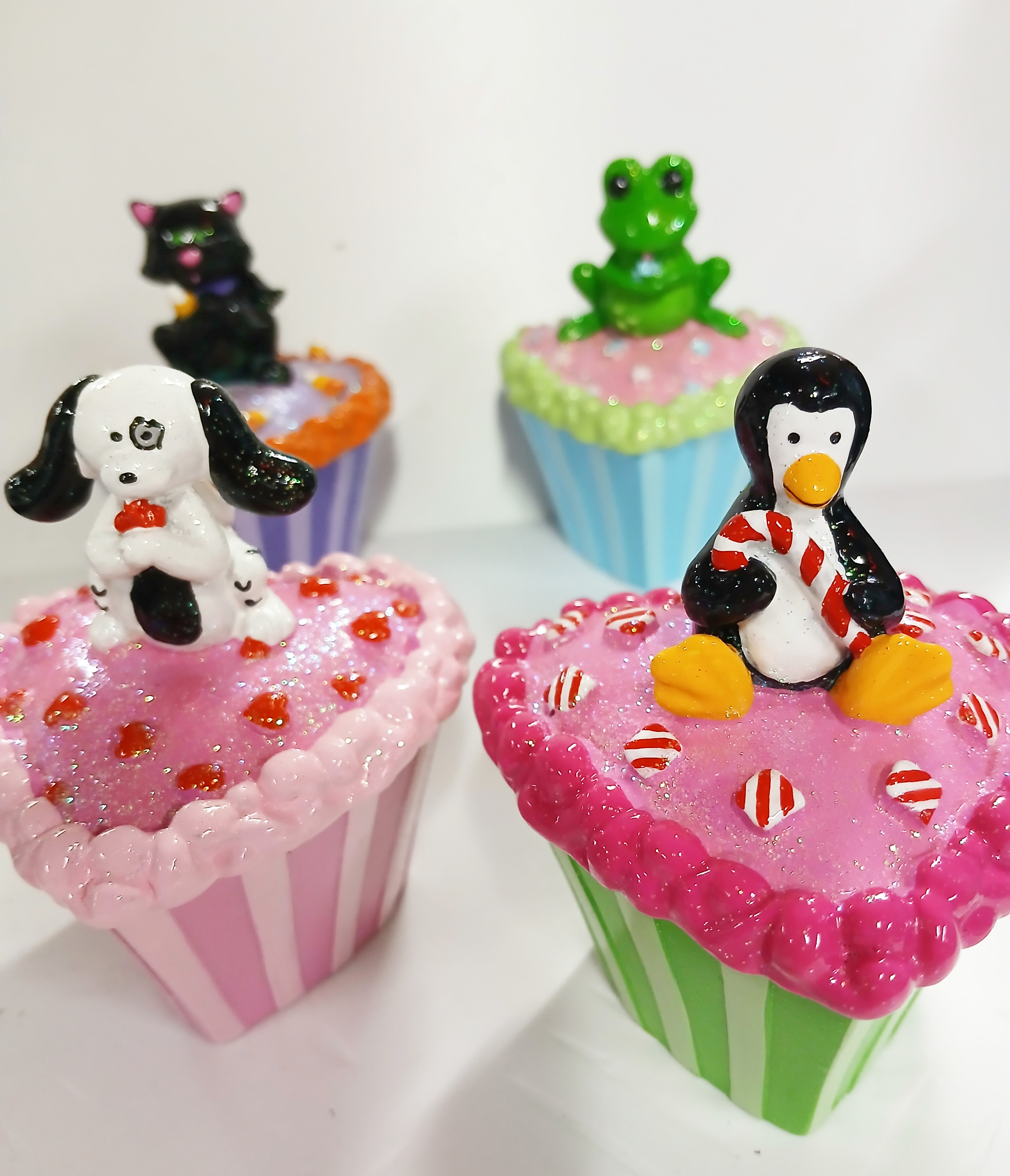 cup cake coeur dragee animaux 1