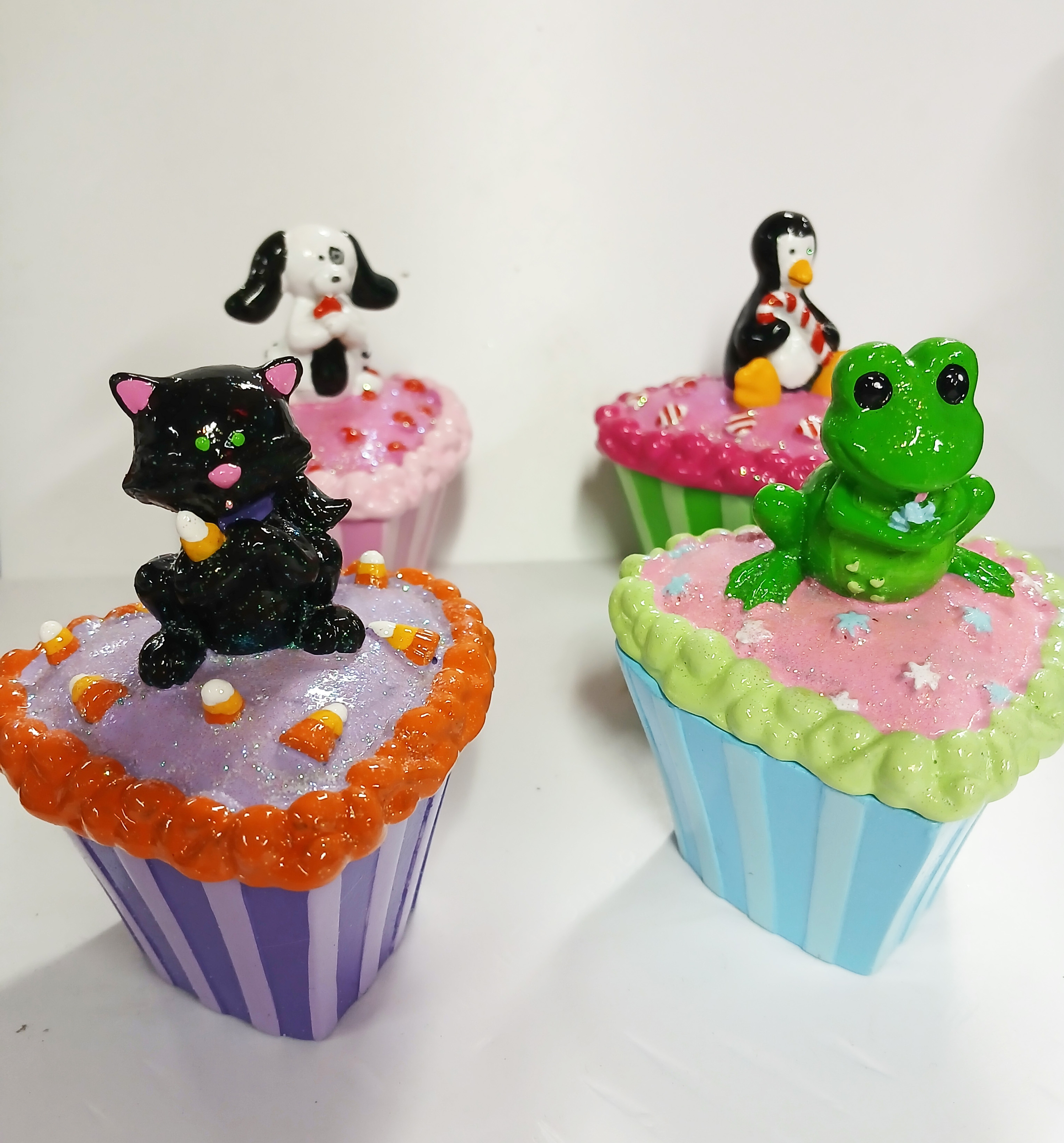 cup cake coeur dragee animaux