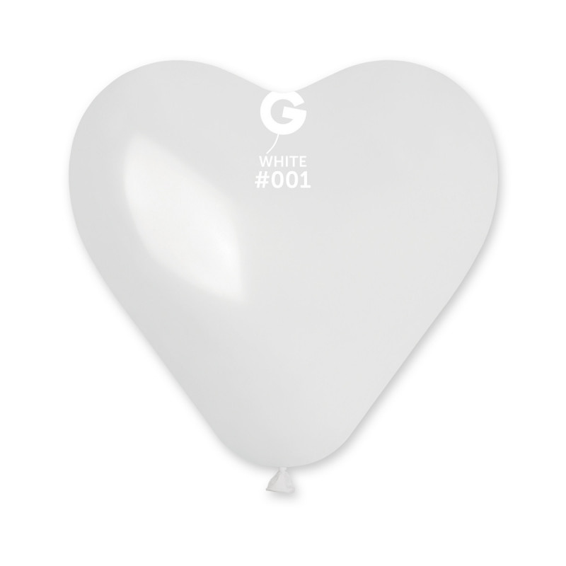 ballons latex coeurs blanc-30cm-25-pieces