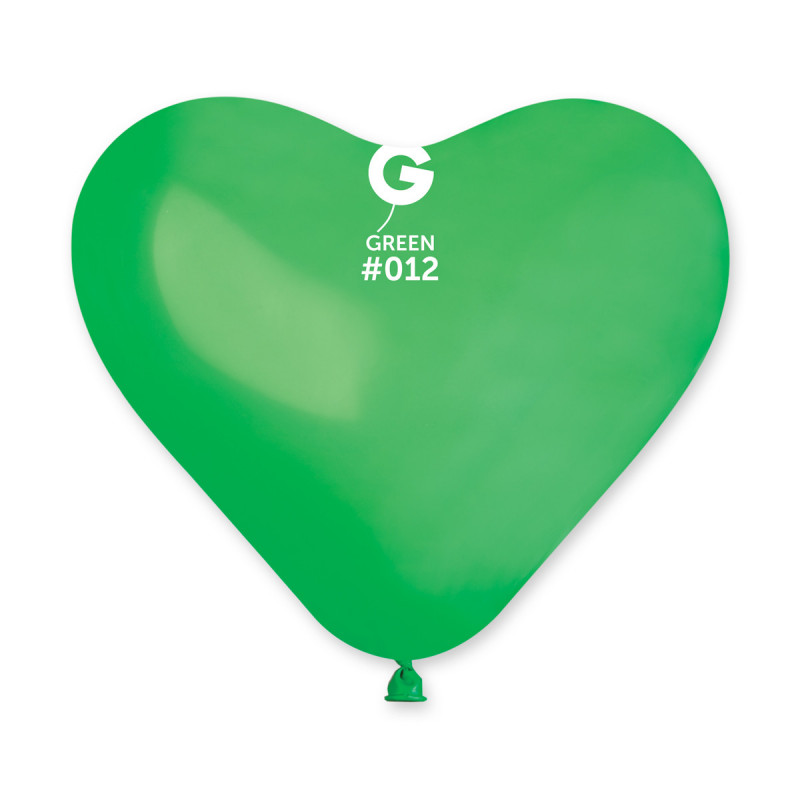 50 BALLONS LATEX COEURS vert-25cm-50-pieces