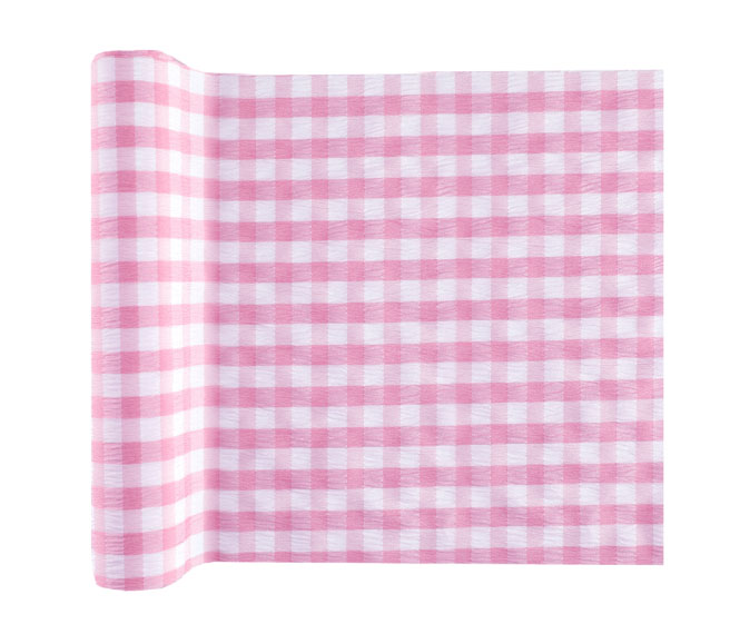 ROULEAU CHEMIN DE TABLE VICHY ROSE 10 M
