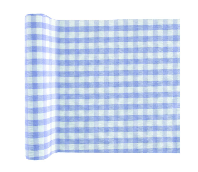 ROULEAU CHEMIN DE TABLE VICHY BLEU 10 M